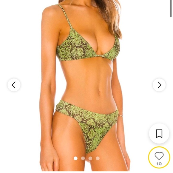 House of Harlow NWT Green Snakeskin Bikini Set - Picture 1 of 7